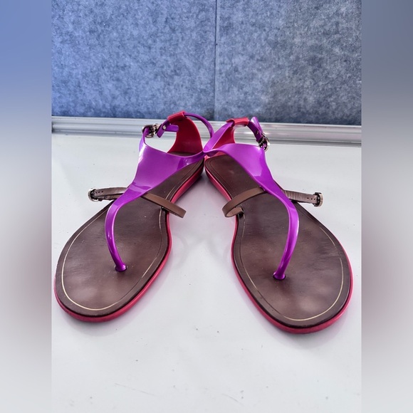 🌟🌟Sergio Rossi Multicolored Rubber Gladiator Sandals – Size 8.5🌟🌟 - Picture 6 of 11